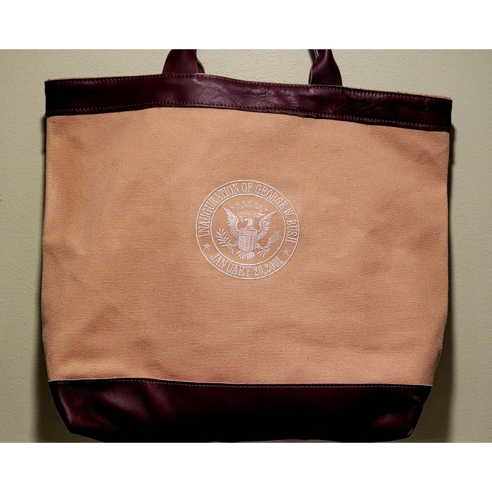 Rare George W Bush 2001 Presidential Inauguration Cross Canvas Bag Made Nwot
